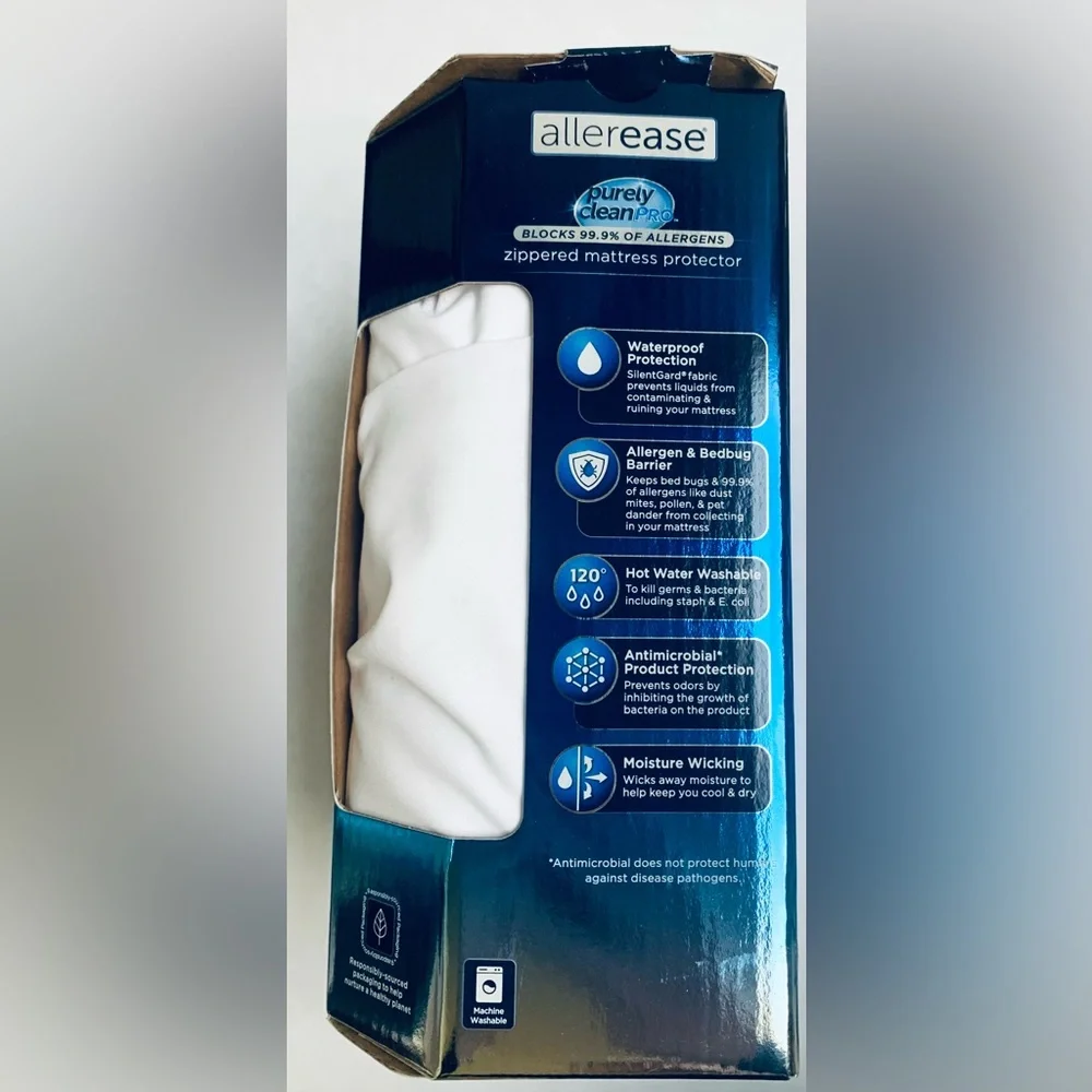 Twin AllerEase Waterproof Maximum Allergy Mattress Protector Cover New
